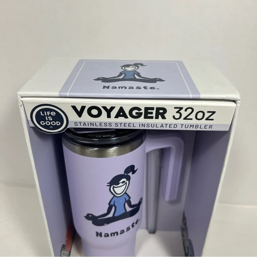 Life Is Good Voyager Tumbler 32 Ounce Insulated‎ Stainless Steel - New